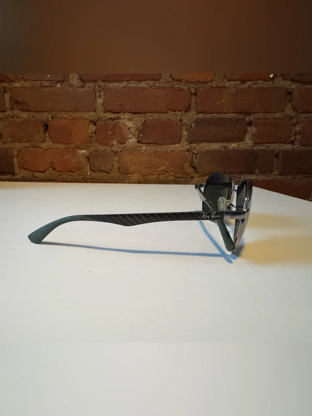 Ray-Ban Carbon Fibre Polarized Aviator Sunglasses